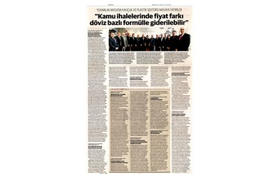 "Kamu İhalelerinde Fiyat Farkı Döviz Bazlı Formülle Giderilebilir"