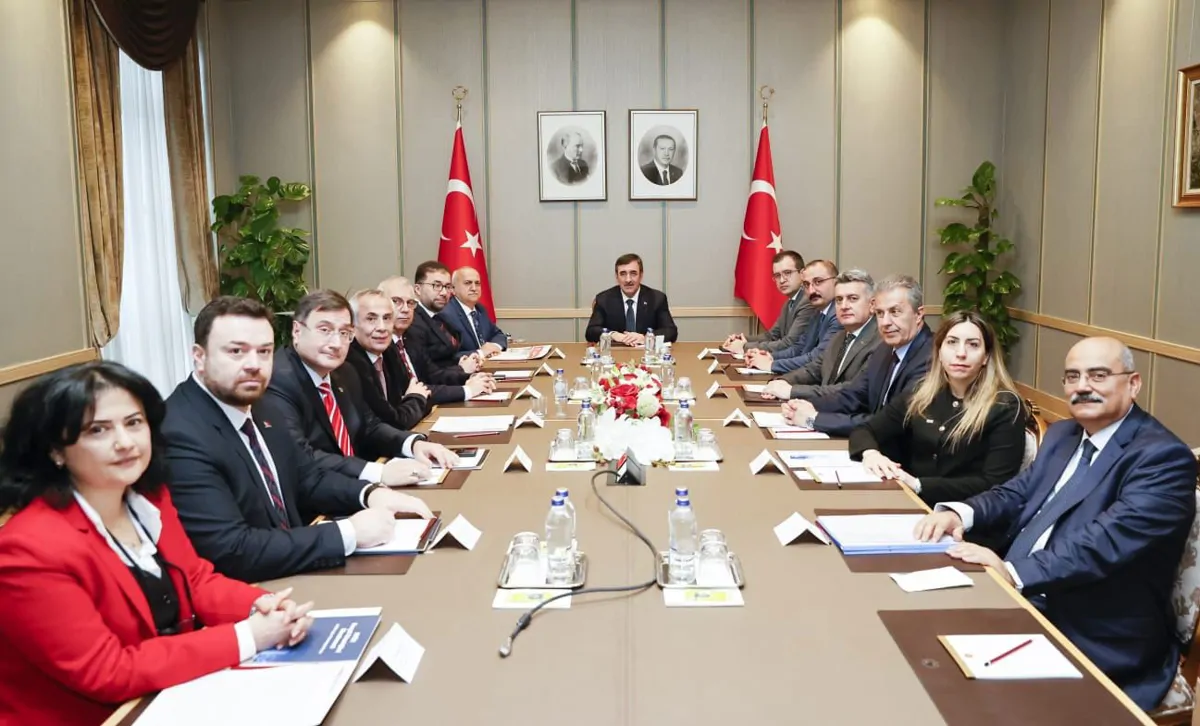 OSTİM Küme Başkanları Cumhurbaşkanı Yardımcısı Cevdet Yılmaz'ı Ziyaret Etti