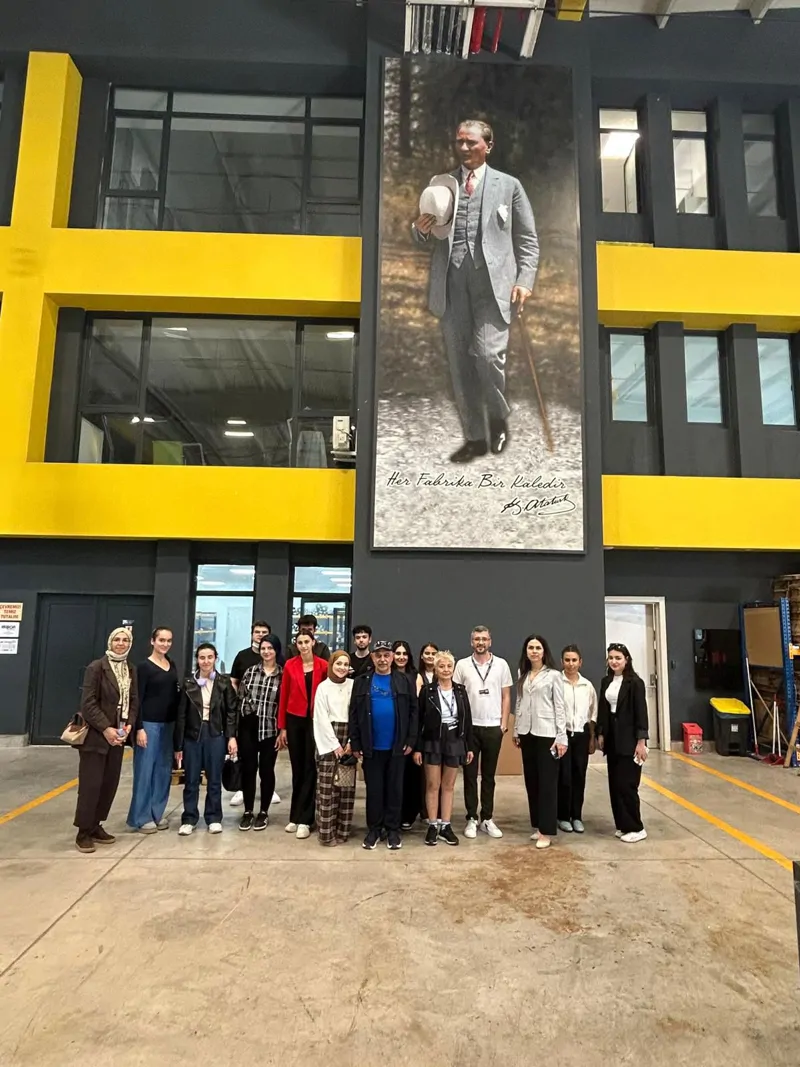 Students from Gazi University's Vocational School of Technical Sciences examined production processes on-site at Bilplas Defense.