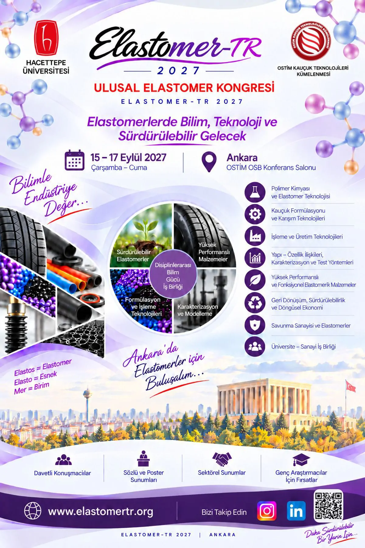Ulusal Elastomer Kongresi (ELASTOMER-TR 2027) Ankara’da Gerçekleştirilecek